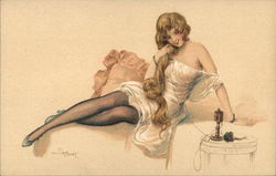 Le Cabinet de Toilette Risque & Nude Postcard Postcard