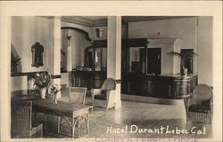 Lobby of Hotel Durant Lebec, CA Postcard Postcard Postcard