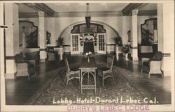 Lobby of Hotel Durant Lebec, CA Postcard Postcard Postcard