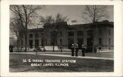 U.S. Naval Training Station Postcard