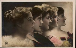 Portrait of Five Women - Oranotypie Postcard Postcard Postcard