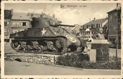 Tank in Town Square Bastogne, Belgium Benelux Countries Postcard Postcard