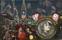 Night Scene on Market Street During Portola Festival San Francisco, CA Postcard Postcard Postcard