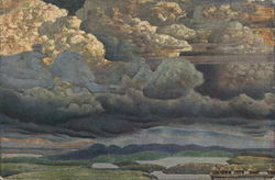 La Batailie des Nuages by N. Roerich Postcard