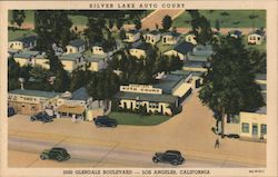 Silver Lake Auto Court, 2500 Glendale Boulevard Postcard