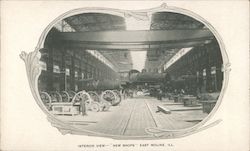 Interior View - "New Shops" Postcard