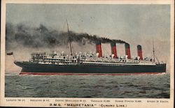 R.M.S. "Mauretania" (Cunard Line) Postcard