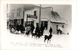 Dog Sled Leaving for a Fast Run to Dawson, 600 Miles Postcard