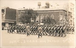 36th Co. 8th CDC Passing in Review at Guard Mount July 31, 1917 Postcard