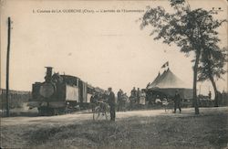 Railroad, Circus Tents? Bicycles Postcard