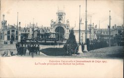 Main Hall and Gardens - Exposition Universelle et Internationale de Liège 1905 Postcard