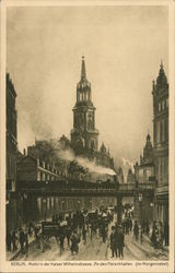 Misty morning in Kaiser-Wilhelm-Strasse, Berlin Postcard