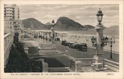 Rio De Janeiro - Terrace of The Copacabana Palace Hotel Brazil Postcard Postcard Postcard