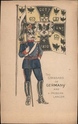 The Standard of Germany and a Prussian Lancer Postcard