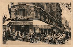 En Flânant Café du Dôme, Montparnasse Postcard