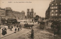 Saint-Michel Square and Notre Dame Postcard