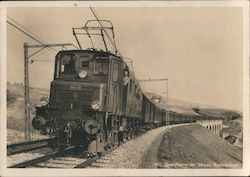 Switzerland Federal Railways, Lausanne to Vevey Line Paudex, Switzerland Trains, Railroad Postcard Postcard Postcard