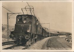 Switzerland Federal Railways, Lausanne to Vevey Line Postcard