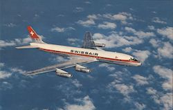 Swissair Douglas DC-8 Postcard