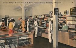 Interior of Ship's Service Store. U.S. Naval Training Center Bainbridge, MD Postcard Postcard Postcard