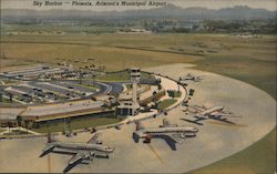 Sky Harbor - Phoenix, Arizona's Municipal Airport Postcard