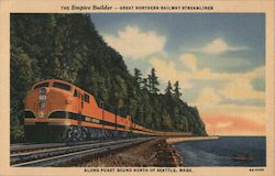 The Empire Builder - Great Northern Railway Streamliner Postcard