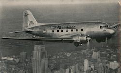 United Air Lines' Skylounge Mainliner Postcard