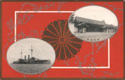 Japanese Battleship, Temple Postcard
