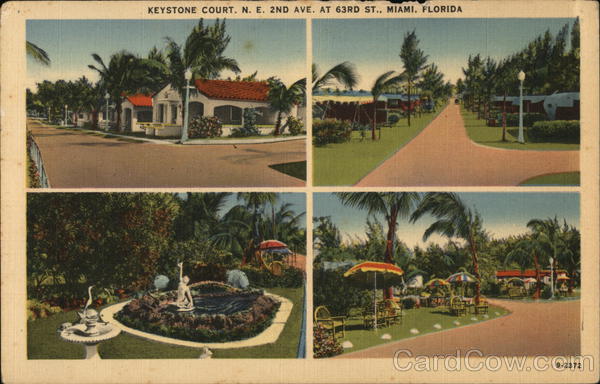 Keystone Court, N.E. 2nd Ave. at 63rd St. - four inset views Miami Florida