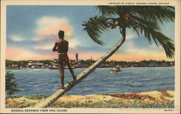 Nassau, from Hog Island Bahamas Caribbean Islands