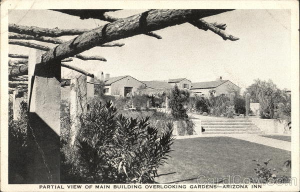 Partial View of Main Building Overlooking Gardens, Arizona Inn Tucson