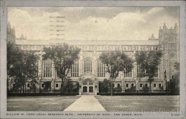 William W. Cook Legal Research Bldg., University of Mich. Ann Arbor Michigan