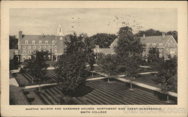 Martha Wilson and Gardiner Houses, Northwest Side Great Quadrangle, Smith College Northampton Massachusetts