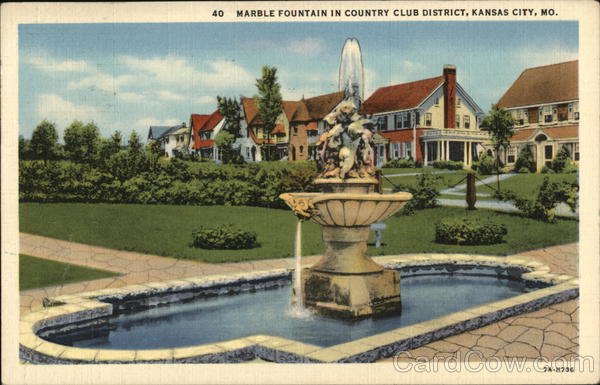 Marble Fountain in Country Club District Kansas City Missouri