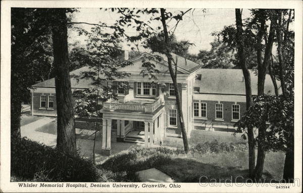 Whisler Memorial Hospital, Denison University Granville Ohio