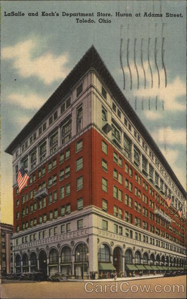 LaSalle and Koch's Department Store, Huron at Adams Street Toledo Ohio