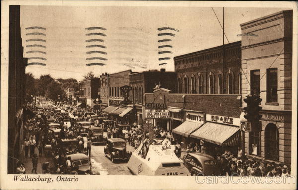 Busy Street View - Parade Wallaceburg ON Canada Ontario