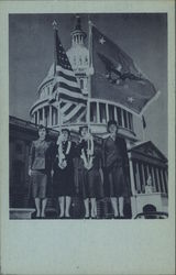 WAC, WAVE, WAF and Woman Marine Postcard