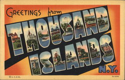 Greetings from Thousand Islands New York Postcard Postcard Postcard