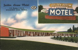 Golden Arrow Motel, U.S. Routes 11 & 15 - AAA Shamokin Dam, PA Postcard Postcard Postcard