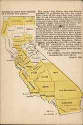 Map of California Postcard