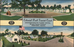 Colonial Park Tourist Court Meriden, CT Postcard Postcard Postcard