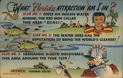 Florida Attractions Postcard