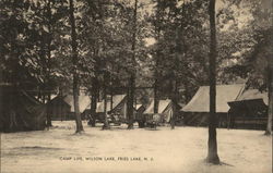 Camp Life, Wilson Lake, Fries Lake Postcard