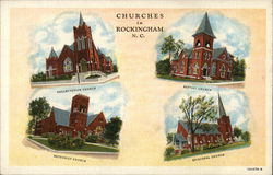 Presbyterian Church, Baptist Church, Methodist Church and Episcopal Church Postcard