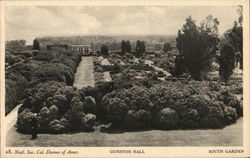 Gunston Hall - South Garden Lorton, VA Postcard Postcard Postcard