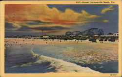 Sunset Jacksonville Beach, FL Postcard Postcard Postcard