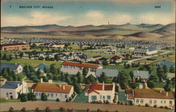 View Overlooking Town Boulder City, NV Postcard Postcard Postcard