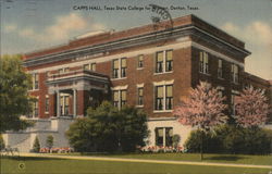 Texas State College for Women - Capps Hall Postcard