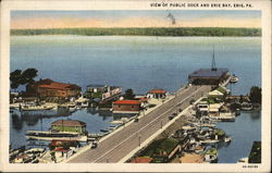 Public Dock and Erie Bay Pennsylvania Postcard Postcard Postcard